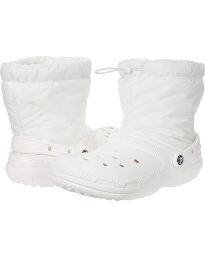Crocs™ Classic Lined Neo Puff Boot - White