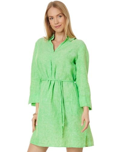 Lilly Pulitzer Pilar Tunic Linen Dress - Green