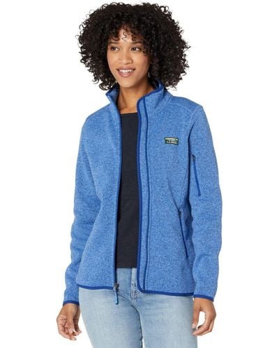 L.L. Bean Bean's Sweater Fleece Full Zip Jacket - Blue