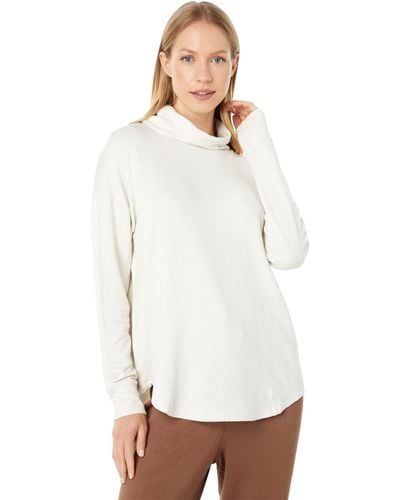 Splendid Journey Supersoft Cowl Pullover Sweatshirt - White