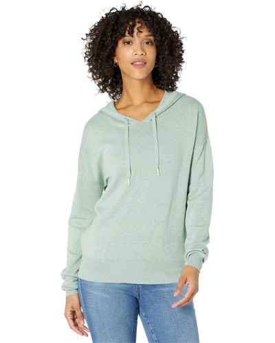 Lilla P Oversized Cotton Modal Hoodie Sweater - Green