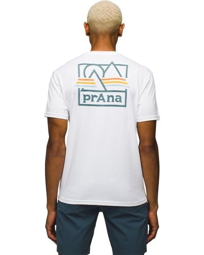 Prana Graphic Short Sleeve Tee Standard Fit - White