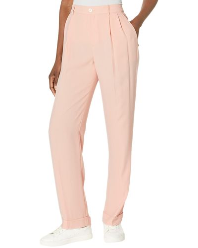 Lauren by Ralph Lauren Pleated Double-faced Georgette Pants - Pink