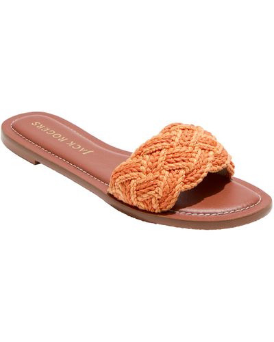 Jack Rogers Dumont Woven Rope Flat Sandals - Pink