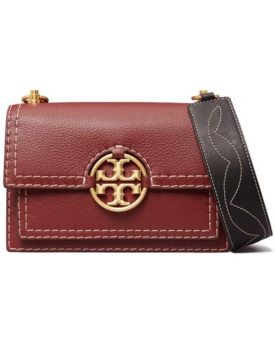 Tory Burch Miller Western Small Flap Shoulder Bag - Red
