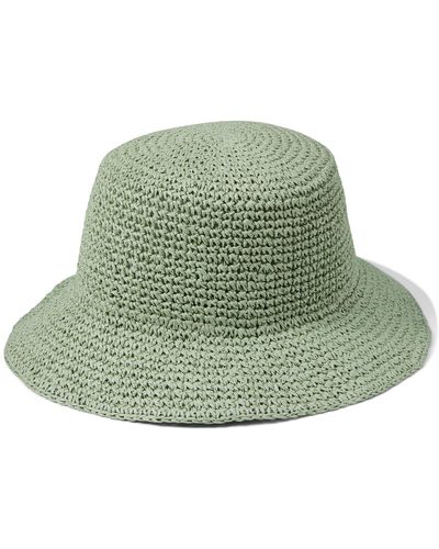 Madewell Straw Bucket Hat - Green