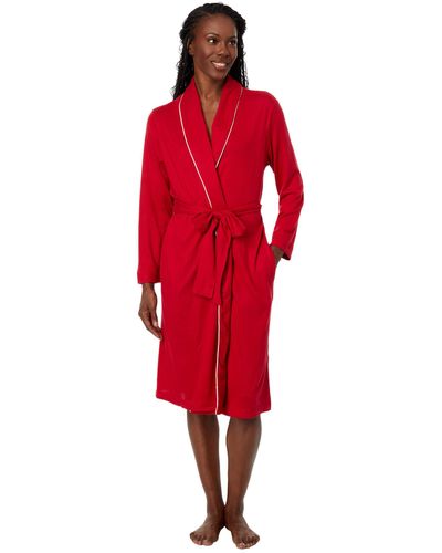 N By Natori Cozy Knit Oasis Robe - Red