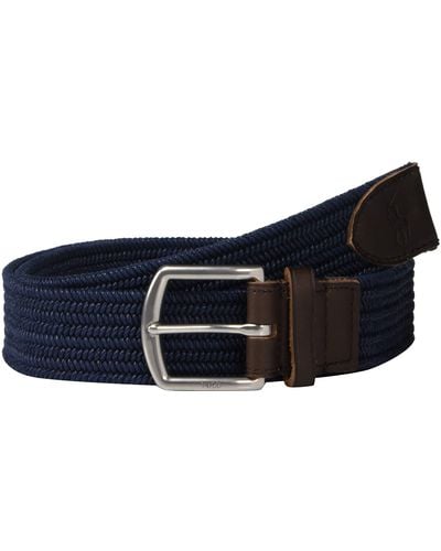 Polo Ralph Lauren 34mm Braided Fabric Stretch Belt - Blue