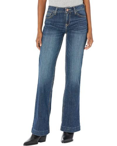 Ariat Trouser Perfect Rise Maggie Wide Leg Jeans - Blue