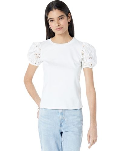 Kate Spade Butterfly Eyelet Tee - White