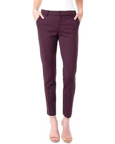 Liverpool Los Angeles Kelsey Slim Leg Pants In Super Stretch Ponte Knit - Purple