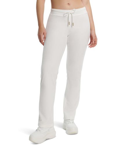 Juicy Couture Rib Waist Velour Pant W/drawcord - White
