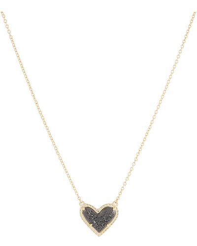 Kendra Scott Ari Heart Short Pendant Necklace - Black