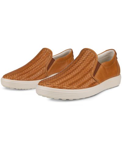 Ecco Soft 7 Woven Slip-on Ii - Red