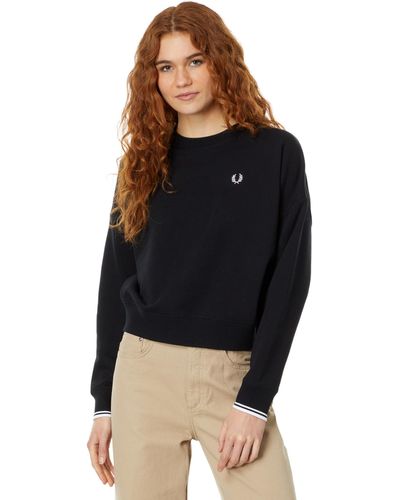 Fred Perry Tipped Sweatshirt - Black