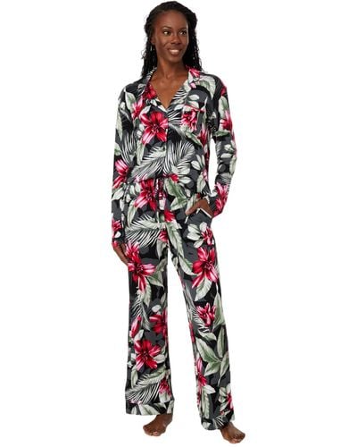 Tommy Bahama 3/4 Sleeve Long Pants PJ Set (Navy Floral) Women's