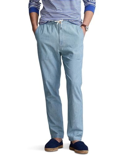 Polo Ralph Lauren Polo Prepster Classic Fit Chambray Pants - Blue