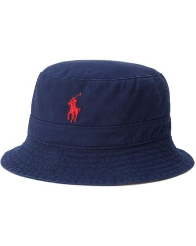 Polo Ralph Lauren Reversible Plaid Flannel Bucket Hat - Blue