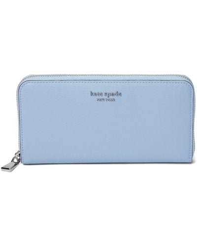 Kate Spade Morgan Saffiano Leather Zip Around Continental Wallet - Blue