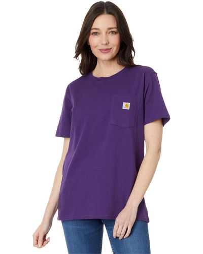 Carhartt Wk87 Workwear Pocket Short Sleeve T-shirt - Purple