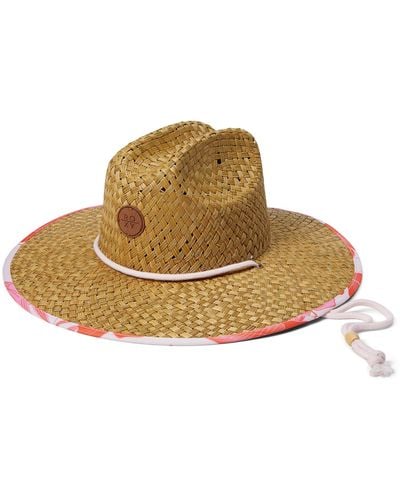 Roxy Pina To My Colada Straw Sun Hat - Metallic