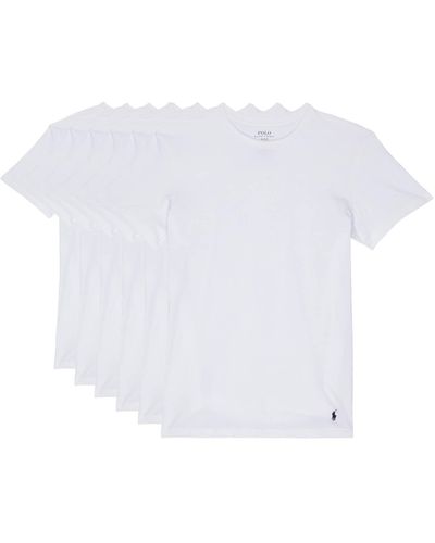 Polo Ralph Lauren 6-pack Classic Fit Cotton Wicking Crews - White