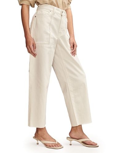 Lucky Brand Patch Pocket High Rise Wide Leg - Natural