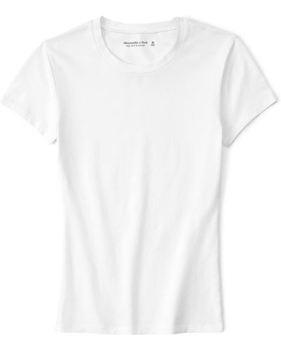 Abercrombie & Fitch Cotton Seamless Baby Tee - White
