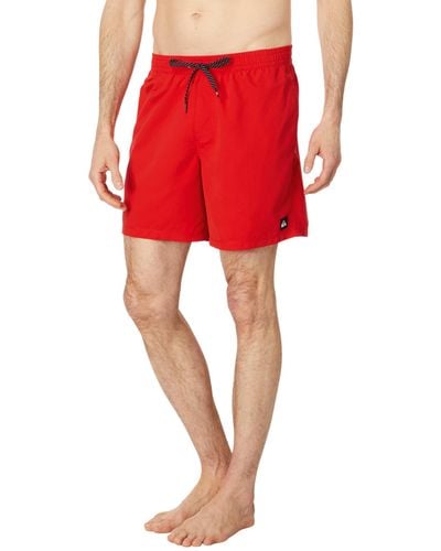 Quiksilver 17 Everyday Solid Volley Shorts - Red