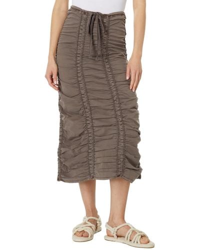 XCVI Panel Skirt - Brown