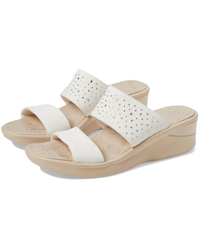 Bzees Sienna Bright Wedge Sandals - White