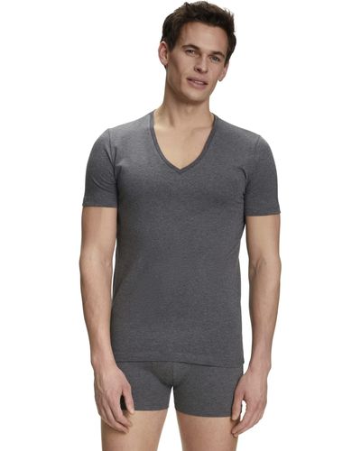 FALKE Daily Comfort V-neck T-shirt 2-pack - Gray