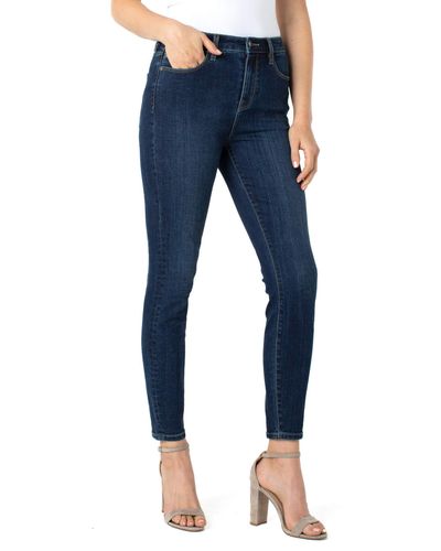 Liverpool Los Angeles Abby Sustainable Ankle Skinny Jeans In Essential - Blue