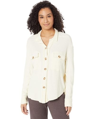 Dylan By True Grit Waffle Ryder Jacket - White