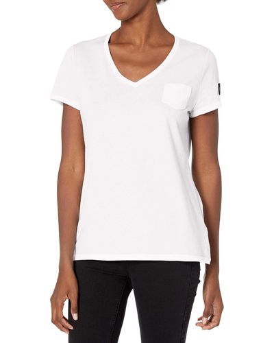Calvin Klein Short Sleeve Cropped Logo T-shirt - White