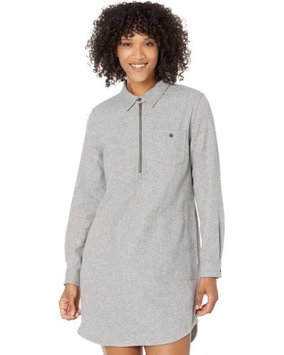 Toad&Co Bodie 1/4 Zip Long Sleeve Dress - Gray