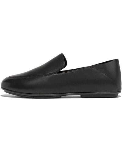 Fitflop Allegro Crush-back Leather Loafers - Black