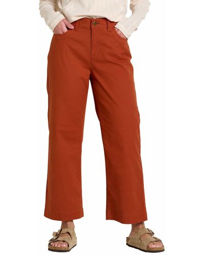 Toad&Co Earthworks Wide Leg Pants - Red