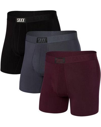 Saxx Underwear Co. Ultra Boxer Fly 3-pack - Purple