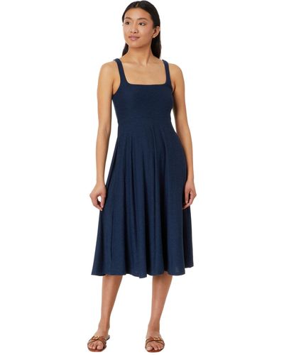 Beyond Yoga Featherweight At The Ready Square Neck Dress - Blue