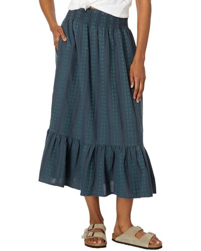 Toad&Co Cipher Midi Skirt - Blue