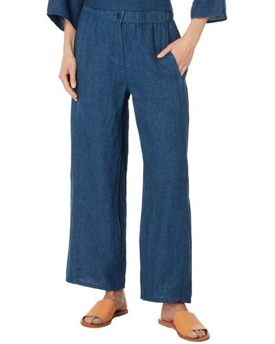 Eileen Fisher Petite Wide Ankle Pants - Blue