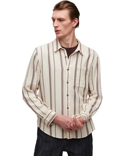 Madewell Easy Long-sleeve Shirt In Cotton Dobby - Gray