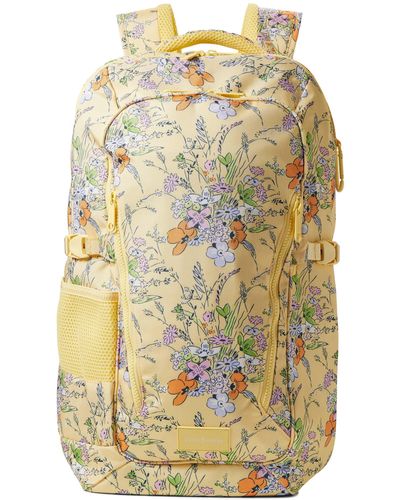 Vera Bradley Recycled Lighten Up Reactive Lay Flat Travel Backpack - Yellow