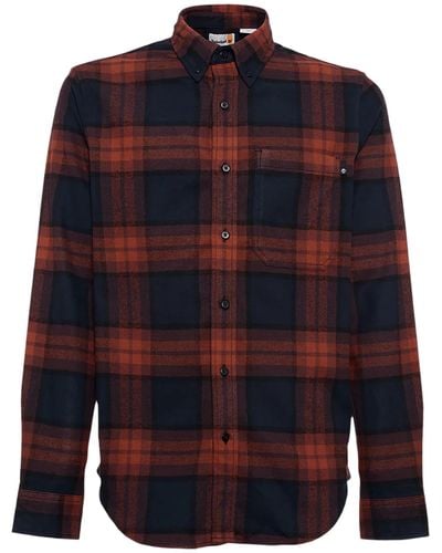 Timberland Long Sleeve Heavy Flannel Plaid - Blue