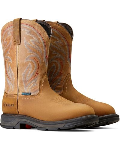 Ariat Workhog Xt Waterproof Work Boots - Brown
