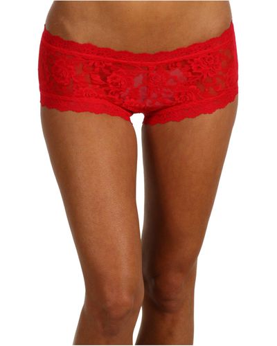 Hanky Panky Signature Lace Low Rise Thong 3-pack - Red
