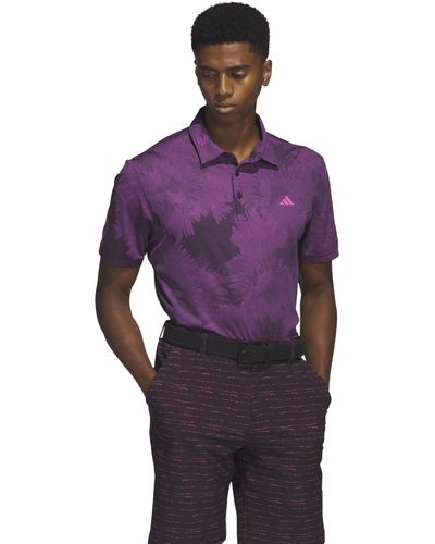 adidas Originals Flower Mesh Polo - Purple