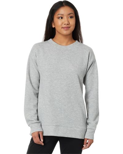 Jockey Quilted Textured Crew Neck - Gray
