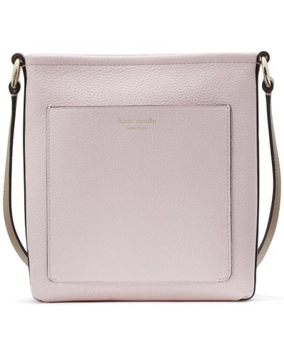 Kate Spade Ava Colorblocked Pebbled Leather Swingpack - Gray